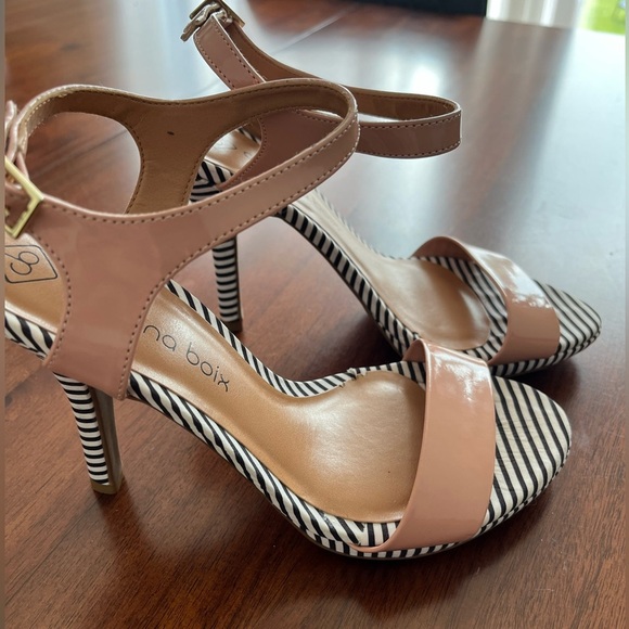 NWOT Vizzano Carolina Boix Women's Pink Striped Heels size 8 - Picture 7 of 7